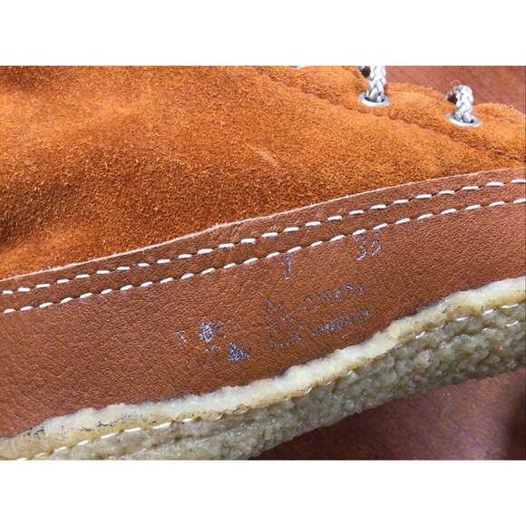 Vintage Canadian Handmade Leather Wool Mukluks Moccasin Boots Womens 7